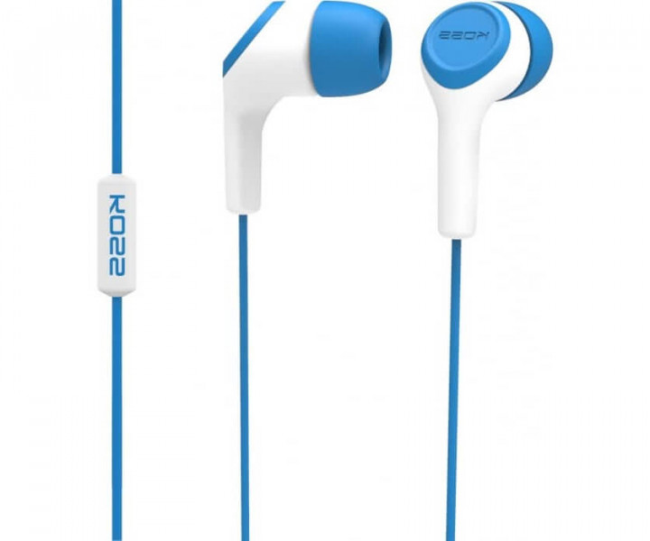 Наушники KOSS KEB15i Blue, Mini jack (3.5 мм), вакуумные, микрофон на проводе, кабель 1.2 м